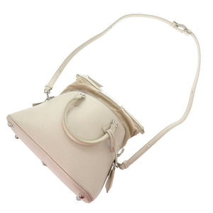 美品 メゾン マルジェラ 5AC レザー ホワイト S56WG0082 2WAYショルダーバッグ ハンドバッグ 0421【中古】Maison Margiela