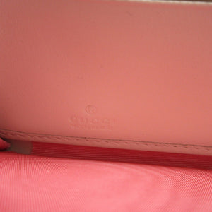 新品同様 グッチ レポム アップル ハート 663924 リンゴ GGスプリーム レザー ベージュ ホワイト 白 ラウンドファスナー長財布 財布 0427【中古】GUCCI