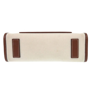 バーバリー ミニフレヤトート 8044143 キャンバス/レザー ベージュ ショルダーバッグ 0429【中古】BURBERRY