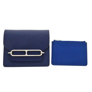 新品同様 エルメス ロウリス ミニ コインケース エバーカラー ブルーサフィール ブルーゼフィール Z刻印(2021年製) 青 0441【中古】HERMES