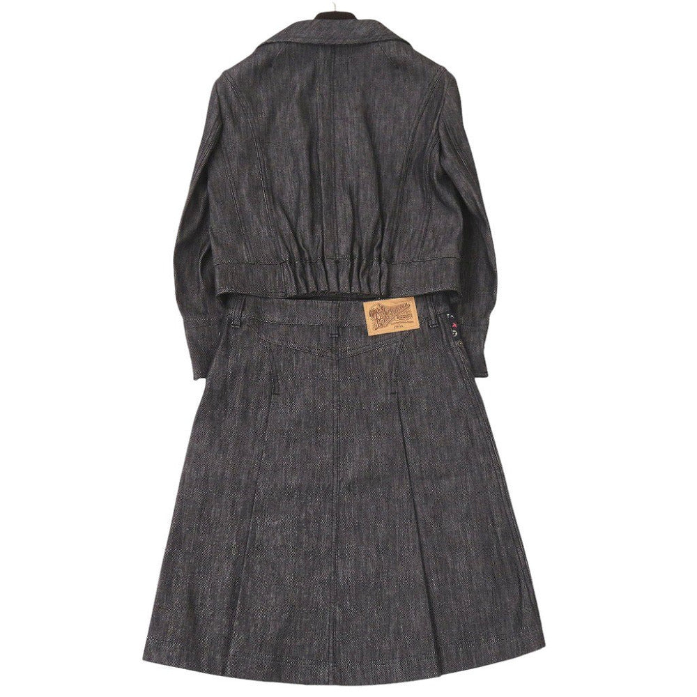 新品同様 ルイ ヴィトン ブラックデニム モノグラム マルチ デニム ブラック セットアップ LV 0447【中古】LOUIS VUITTON
