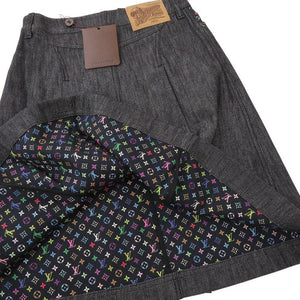 新品同様 ルイ ヴィトン ブラックデニム モノグラム マルチ デニム ブラック セットアップ LV 0447【中古】LOUIS VUITTON