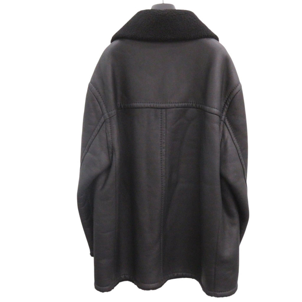 美品 フェンディ 13CPC-23 ブラック サイズ54 ムートン コート ジャケット 黒 0451【中古】FENDI メンズ