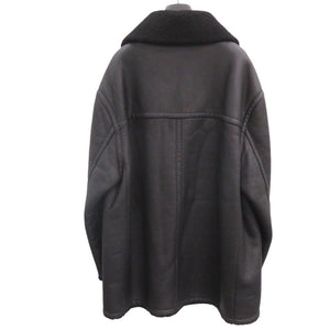 美品 フェンディ 13CPC-23 ブラック サイズ54 ムートン コート ジャケット 黒 0451【中古】FENDI メンズ