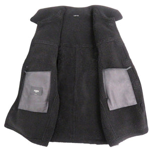 美品 フェンディ 13CPC-23 ブラック サイズ54 ムートン コート ジャケット 黒 0451【中古】FENDI メンズ