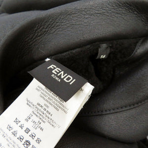 美品 フェンディ 13CPC-23 ブラック サイズ54 ムートン コート ジャケット 黒 0451【中古】FENDI メンズ