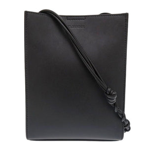 美品 ジルサンダー タングル SM レザー ブラック ショルダーバッグ 黒 0461【中古】JIL SANDER