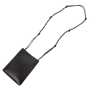 美品 ジルサンダー タングル SM レザー ブラック ショルダーバッグ 黒 0461【中古】JIL SANDER