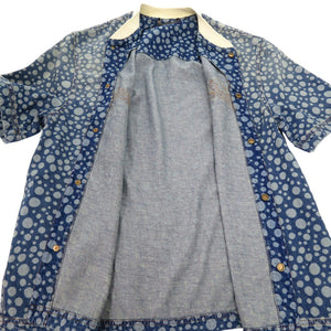未使用品 ルイ ヴィトン 草間彌生 インフィニティドットデニムシャツ yayoi kusama サイズL RM232H YN4 HOS33W 半袖シャツ コットン インディゴ LV 0465【中古】LOUIS VUITTON