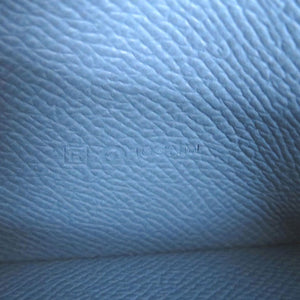 新品同様 エルメス ベアンスフレ ヴォーエプソン ブルージーン □R刻印(2014年製) 長財布 青 0466【中古】HERMES