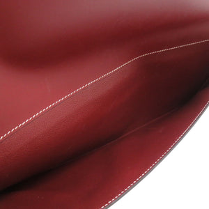 美品 エルメス ヴォーシャモニー ルージュアッシュ □J刻印 クラッチバッグ 赤 0473 【中古】 HERMES