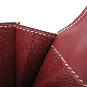 美品 エルメス ヴォーシャモニー ルージュアッシュ □J刻印 クラッチバッグ 赤 0473 【中古】 HERMES