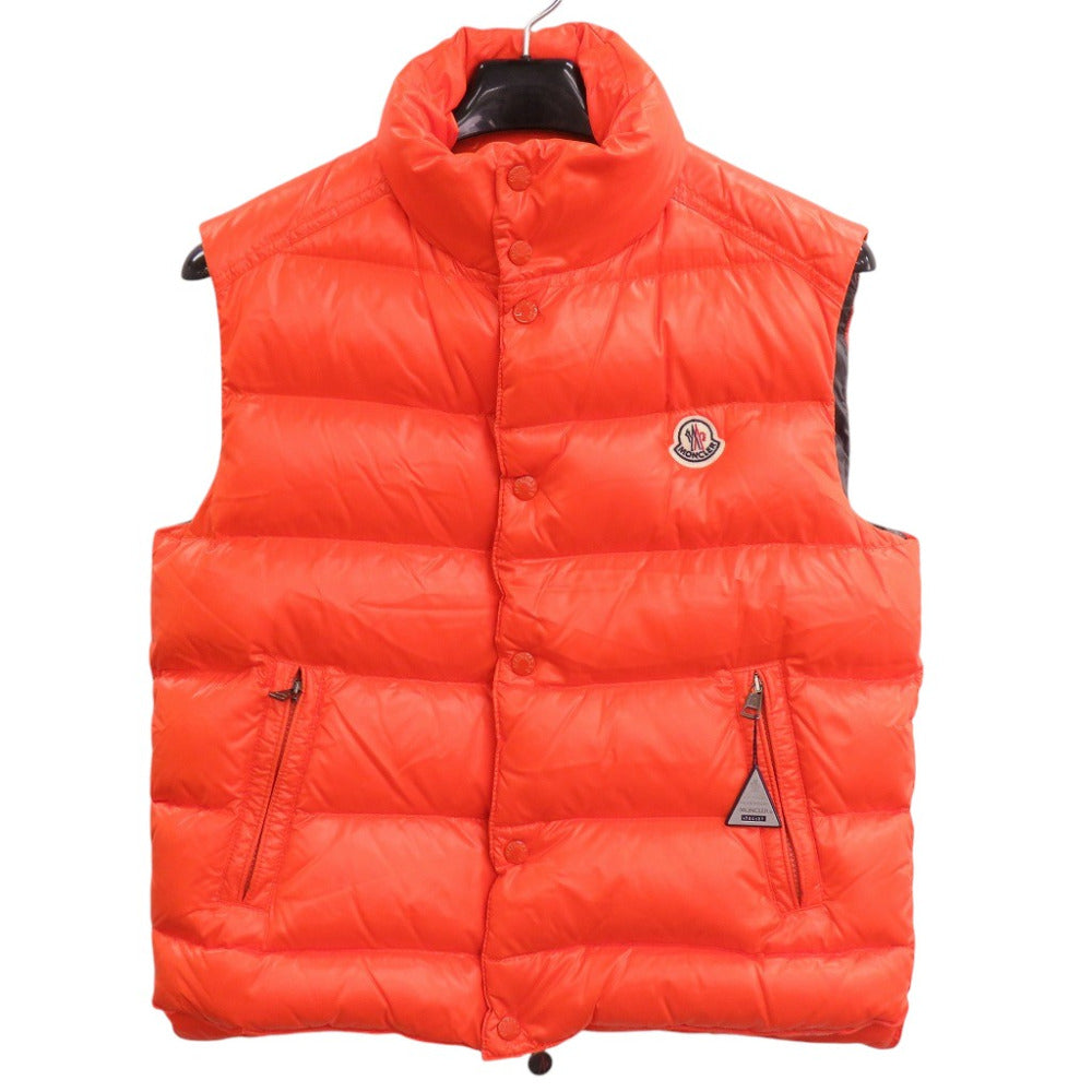 美品 モンクレール TIB GILET 120914335005 ダウン フェザー サイズ1 オレンジ ダウンベスト 0482【中古】MONCLER メンズ