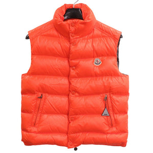 美品 モンクレール TIB GILET 120914335005 ダウン フェザー サイズ1 オレンジ ダウンベスト 0482【中古】MONCLER メンズ