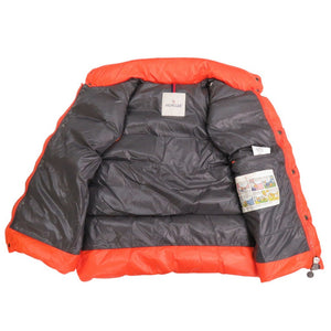 美品 モンクレール TIB GILET 120914335005 ダウン フェザー サイズ1 オレンジ ダウンベスト 0482【中古】MONCLER メンズ