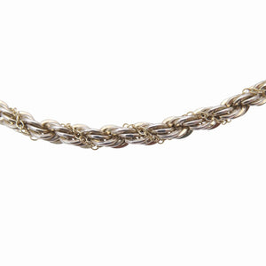 美品 ティファニー ツイスト チェーン ネックレス ヴィンテージ シルバー 925 シルバー/ゴールド 0489【中古】TIFFANY&Co.