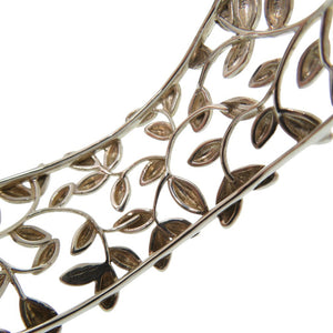 美品 ティファニー オリーブリーフ バングル ワイド カフ AG925 シルバー 0490【中古】TIFFANY&Co.