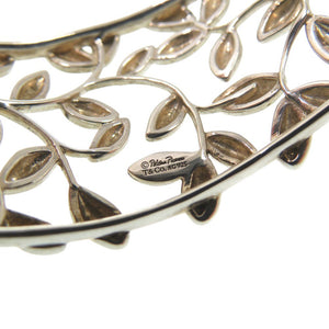 美品 ティファニー オリーブリーフ バングル ワイド カフ AG925 シルバー 0490【中古】TIFFANY&Co.