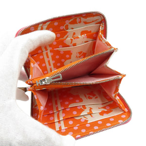 美品 エルメス アザップ シルクイン コンパクト ヴォーエプソン シルバー金具 ローズアザレ コインケース D刻印 0505【中古】HERMES