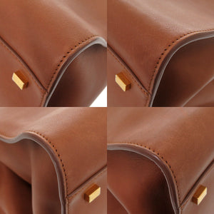 ザ ロウ ソフト マルゴー 15 ブラウン W1255 ハンドバッグ レザー ブラウン 0518【中古】THE ROW