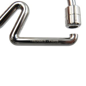 美品 エルメス シュバル メタル シルバー キーホルダー キーリング 0525【中古】HERMES