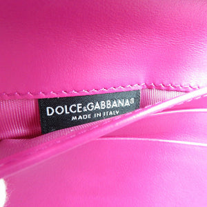 ドルチェアンドガッバーナ ディボーション コンチネンタルウォレット BI1269 AV967 8H243 ラムスキン ゴールド金具 ピンク 三つ折り財布 0539【中古】DOLCE&GABBANA