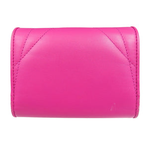 ドルチェアンドガッバーナ ディボーション コンチネンタルウォレット BI1269 AV967 8H243 ラムスキン ゴールド金具 ピンク 三つ折り財布 0539【中古】DOLCE&GABBANA