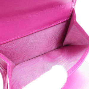 ドルチェアンドガッバーナ ディボーション コンチネンタルウォレット BI1269 AV967 8H243 ラムスキン ゴールド金具 ピンク 三つ折り財布 0539【中古】DOLCE&GABBANA