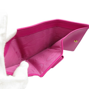 ドルチェアンドガッバーナ ディボーション コンチネンタルウォレット BI1269 AV967 8H243 ラムスキン ゴールド金具 ピンク 三つ折り財布 0539【中古】DOLCE&GABBANA