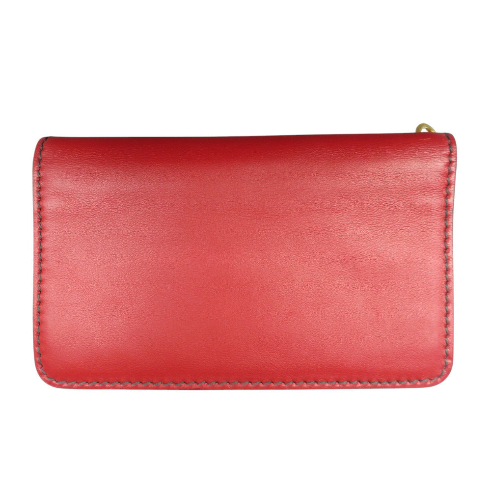 美品 クリスチャンディオール クラッチウォレット 00-MA-0177 レザー ゴールド金具 レッド 赤 長財布 0548【中古】Christian Dior