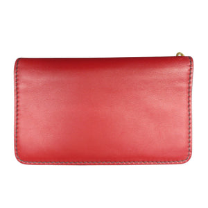 美品 クリスチャンディオール クラッチウォレット 00-MA-0177 レザー ゴールド金具 レッド 赤 長財布 0548【中古】Christian Dior