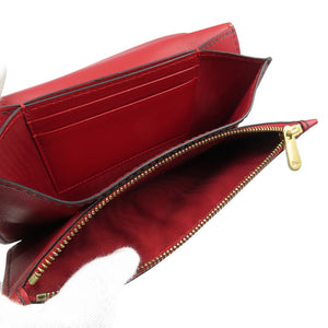美品 クリスチャンディオール クラッチウォレット 00-MA-0177 レザー ゴールド金具 レッド 赤 長財布 0548【中古】Christian Dior