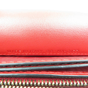 美品 クリスチャンディオール クラッチウォレット 00-MA-0177 レザー ゴールド金具 レッド 赤 長財布 0548【中古】Christian Dior