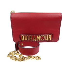 美品 クリスチャンディオール クラッチウォレット 00-MA-0177 レザー ゴールド金具 レッド 赤 長財布 0548【中古】Christian Dior