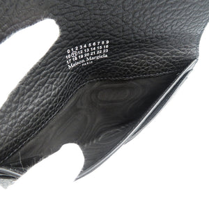 未使用 メゾンマルジェラ 4ステッチ SA3TT0003 レザー シルバー金具 ブラック 黒 長財布 0053【中古】Maison Margiela