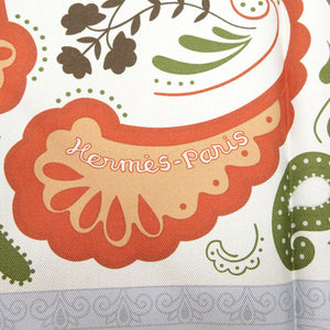 未使用品 エルメス カレ90 ダブルフェイス GUEPARDS BANDANA ツイルスカーフ チーター シルク GRIS 0555【中古】HERMES