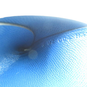 未使用 エルメス  カルヴィデュオ ヴォーマダム シルバー金具 ディープブルー 青 W刻印 コインケース 0559【中古】HERMES