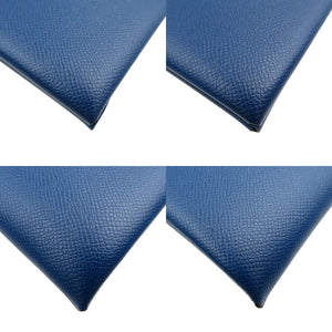 未使用 エルメス  カルヴィデュオ ヴォーマダム シルバー金具 ディープブルー 青 W刻印 コインケース 0559【中古】HERMES