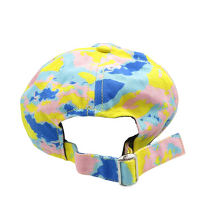 美品 ロエベ EYE NATURE ベースボール キャップ コットン シルバー金具 マルチカラー 0570【中古】LOEWE