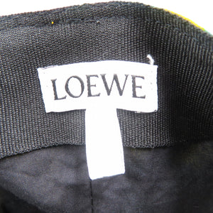 美品 ロエベ EYE NATURE ベースボール キャップ コットン シルバー金具 マルチカラー 0570【中古】LOEWE