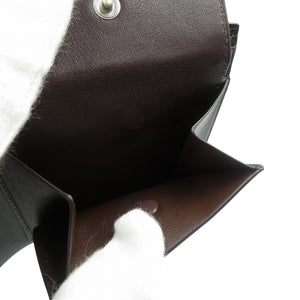 新品同様 カルティエ サントス レザー ブラウン 二つ折り財布 0571【中古】Cartier