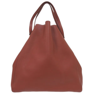 美品 ジルサンダー 大容量 ロゴ入り シンプル トートバッグ レザー ブラウン 0573【中古】JIL SANDER