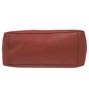 美品 ジルサンダー 大容量 ロゴ入り シンプル トートバッグ レザー ブラウン 0573【中古】JIL SANDER