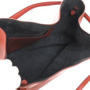 美品 ジルサンダー 大容量 ロゴ入り シンプル トートバッグ レザー ブラウン 0573【中古】JIL SANDER