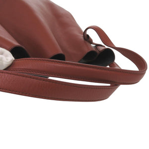 美品 ジルサンダー 大容量 ロゴ入り シンプル トートバッグ レザー ブラウン 0573【中古】JIL SANDER