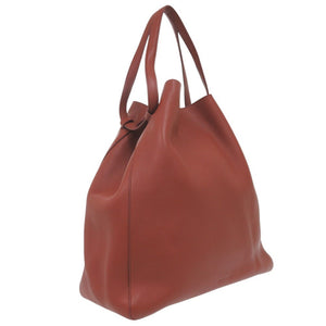 美品 ジルサンダー 大容量 ロゴ入り シンプル トートバッグ レザー ブラウン 0573【中古】JIL SANDER