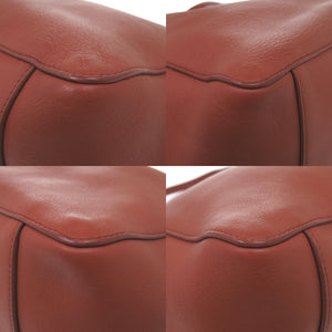 美品 ジルサンダー 大容量 ロゴ入り シンプル トートバッグ レザー ブラウン 0573【中古】JIL SANDER