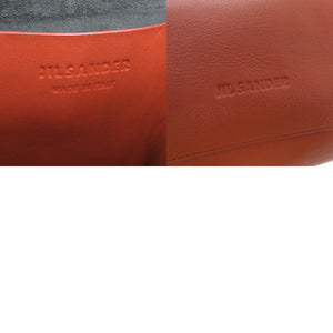 美品 ジルサンダー 大容量 ロゴ入り シンプル トートバッグ レザー ブラウン 0573【中古】JIL SANDER