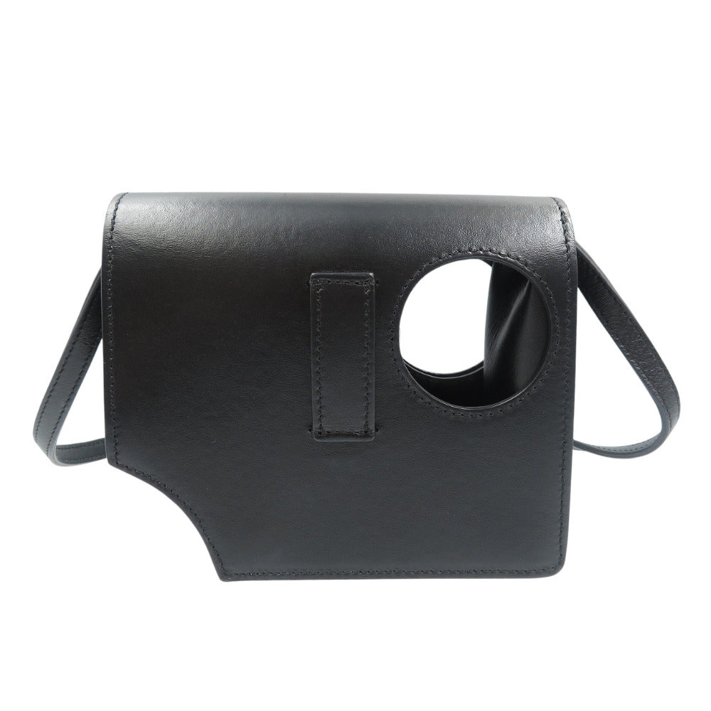 新品同様 オフホワイト レザー シルバー金具 ブラック 黒 ショルダーバッグ 0575【中古】Off-White