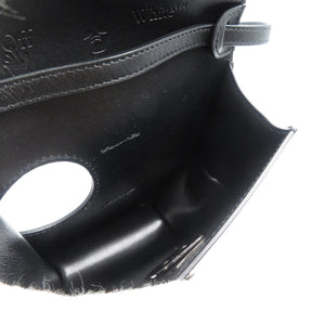 新品同様 オフホワイト レザー シルバー金具 ブラック 黒 ショルダーバッグ 0575【中古】Off-White